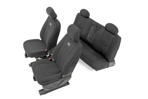GMC Sierra 1500 Seat Covers - Front + Rear - Rough Country - Neoprene - '14-'18